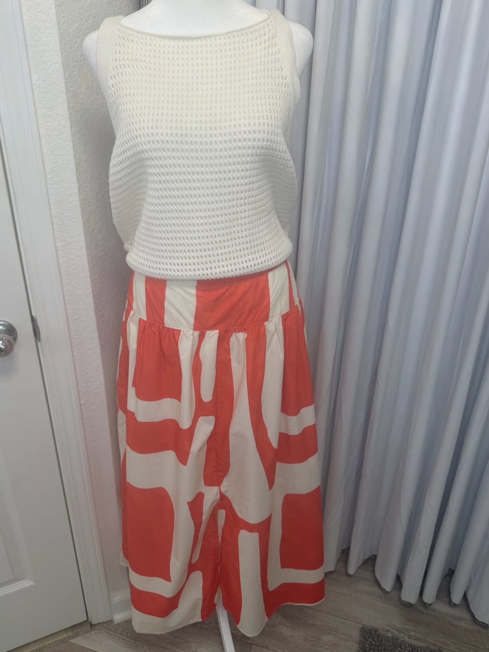 Banana Republic Geo Poplin Dropped-Waist Maxi Skirt Size 14 NWT